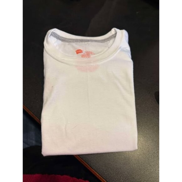 Hanes Mens Crew T-Shirt 2-Pack ComfortSoft Tagless Moisture Wicking White S - Picture 1 of 2